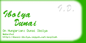 ibolya dunai business card